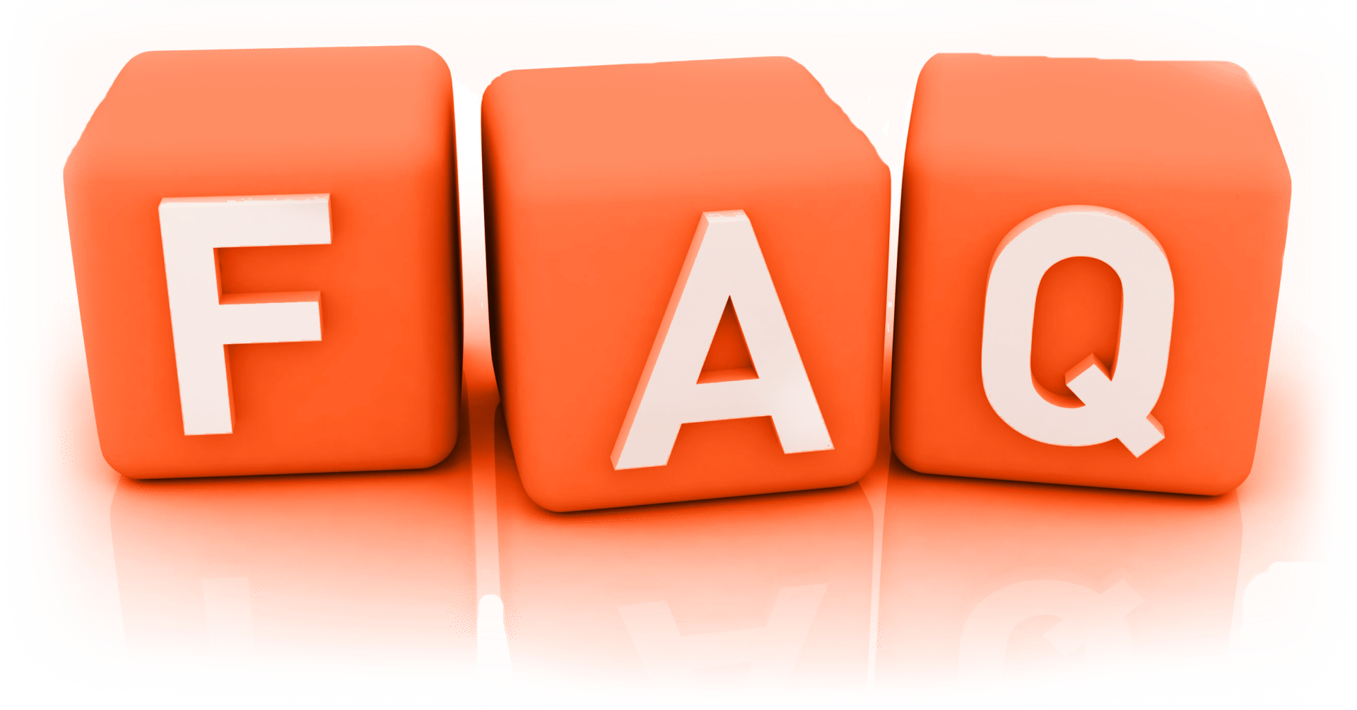 FAQ faq text on orange base